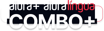 Combo+ is the combination of Alura+ and Alura Língua
